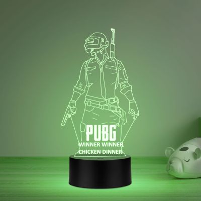 PUBG Led Night Lamp Multicolored Light Gift For PUBG Lover & Game Room Decor